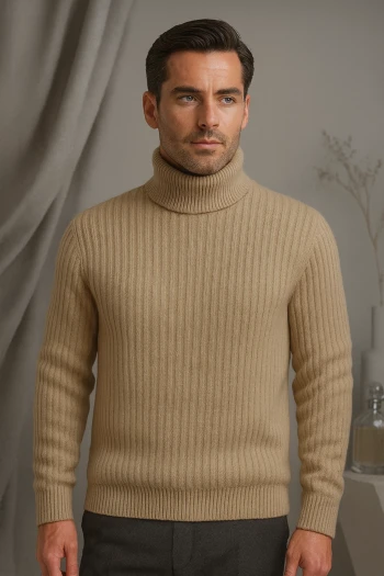 پلیور بافت راه راه یقه اسکی